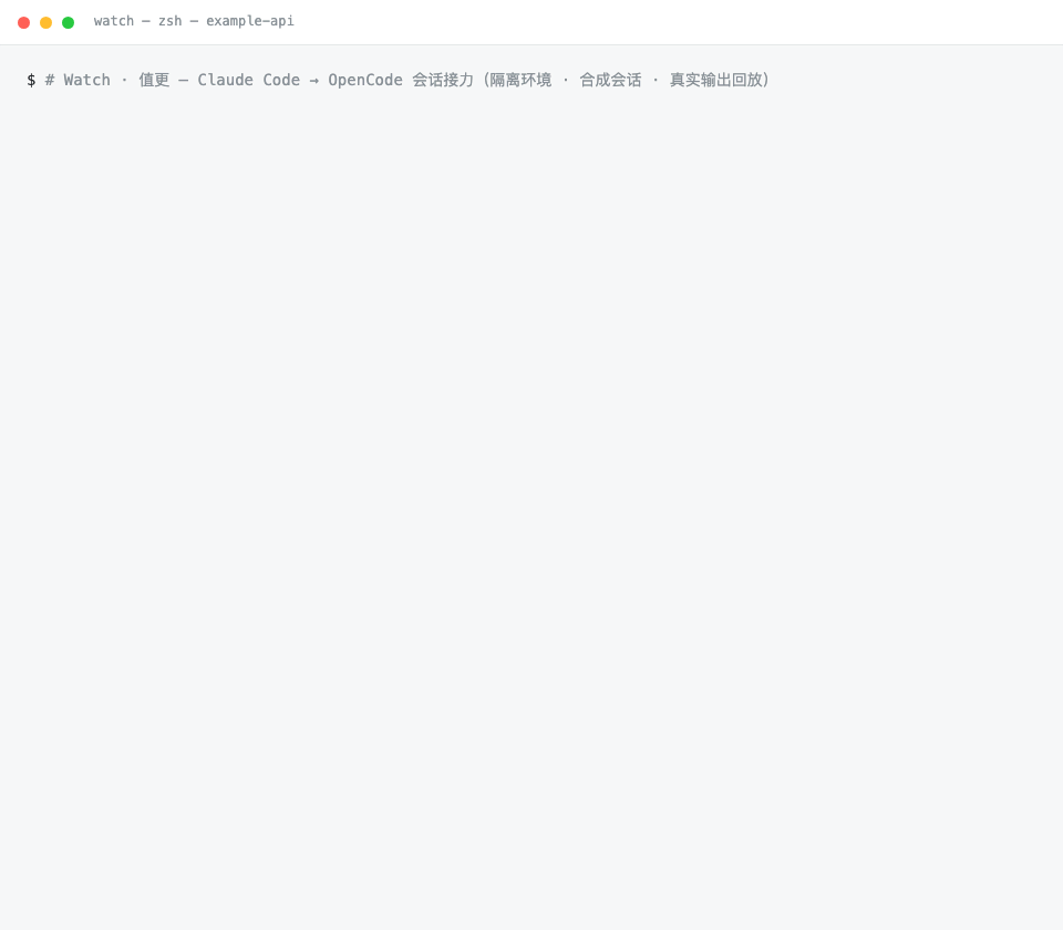 CLI: Claude Code → OpenCode
